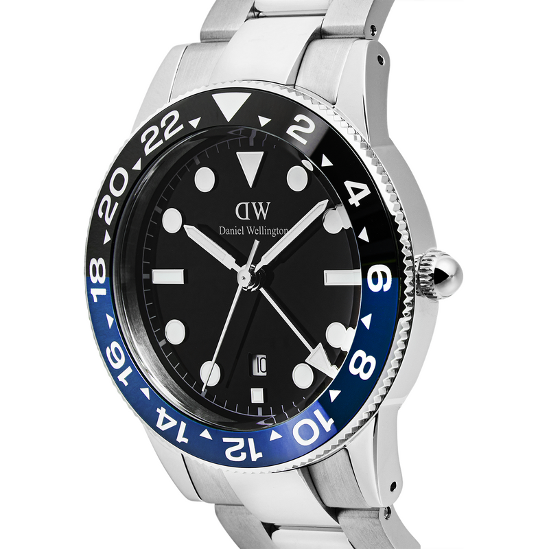 Daniel Wellington Iconic Link Black Blue Ceramic Bezel Men's Watch DW00100921-zoom-