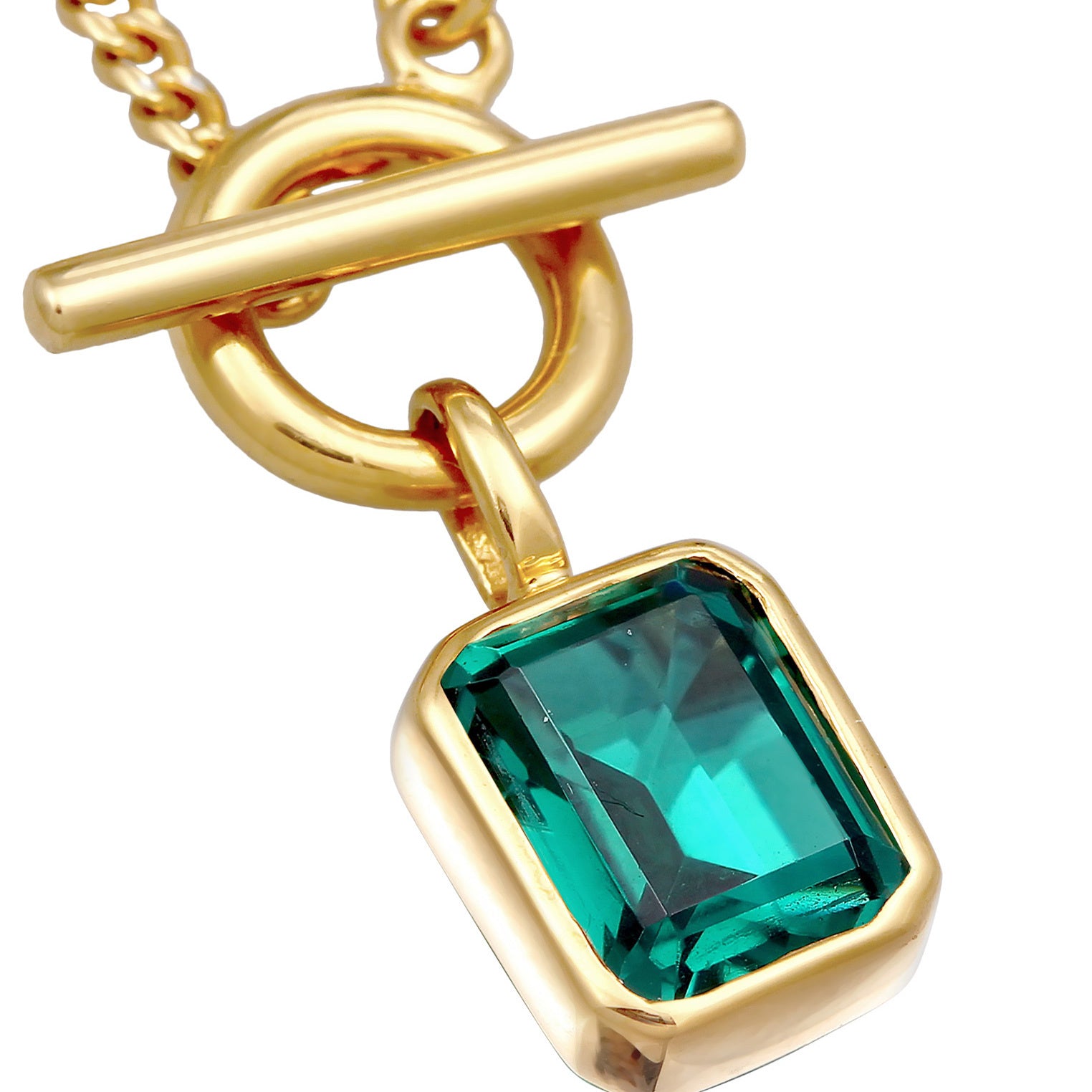 Elli 925 Sterling Silver Necklace Gold plated with Quartz 2004-BF-0007908-001