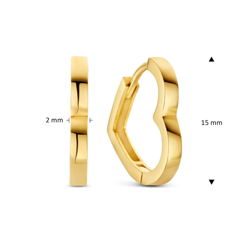Jackie Gold 14 karat gold Hoop Earrings JKE23.357-zoom-