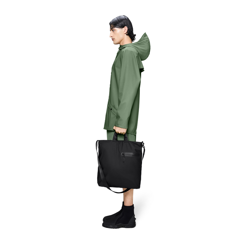 Rains Black Dash Tote Bag R16350-01-zoom-