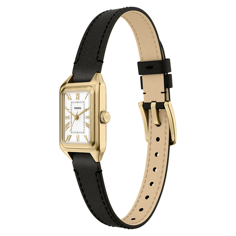Fossil Raquel Mini Rectangular White Dial Watch ES5470-zoom-