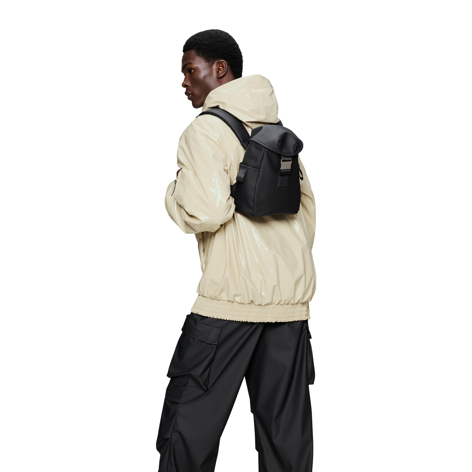 Rains Valera Black Bucket Backpack Mini R12870-01