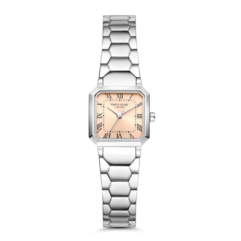 Parte di Me Orologio square ladies watch silver coloured and taupe PDM09028-zoom-