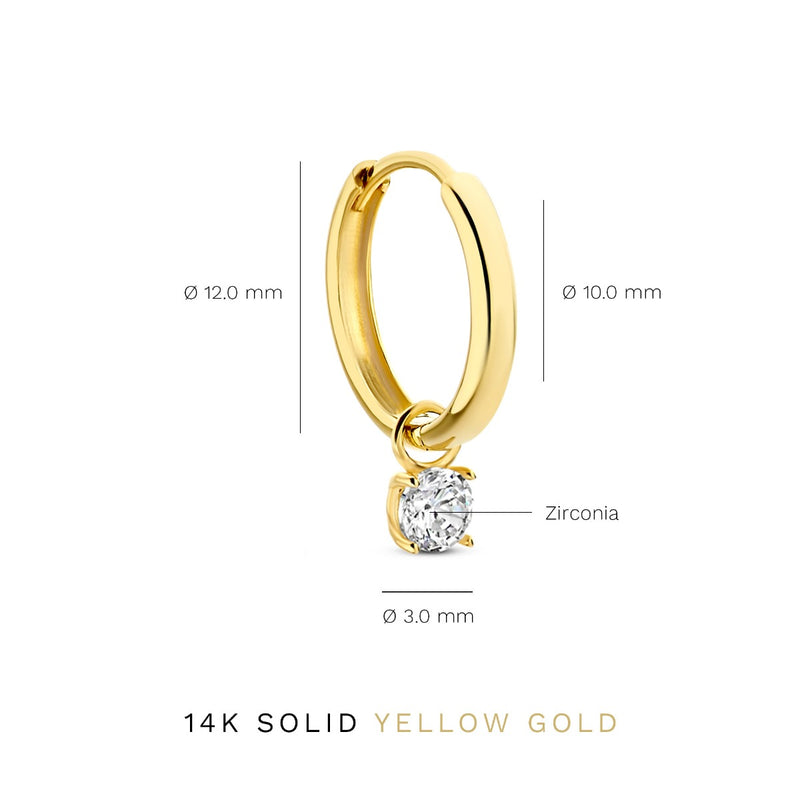 Isabel Bernard Le Marais Ophélie 14 Carat Golden Hoop Earrings IB360157-zoom-