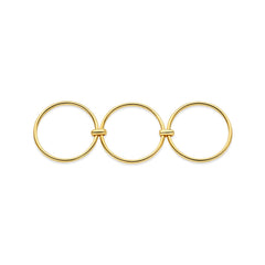 Isabel Bernard Cour d'Honneur Adora 14 karat golden 3-piece multiring IB330102-52