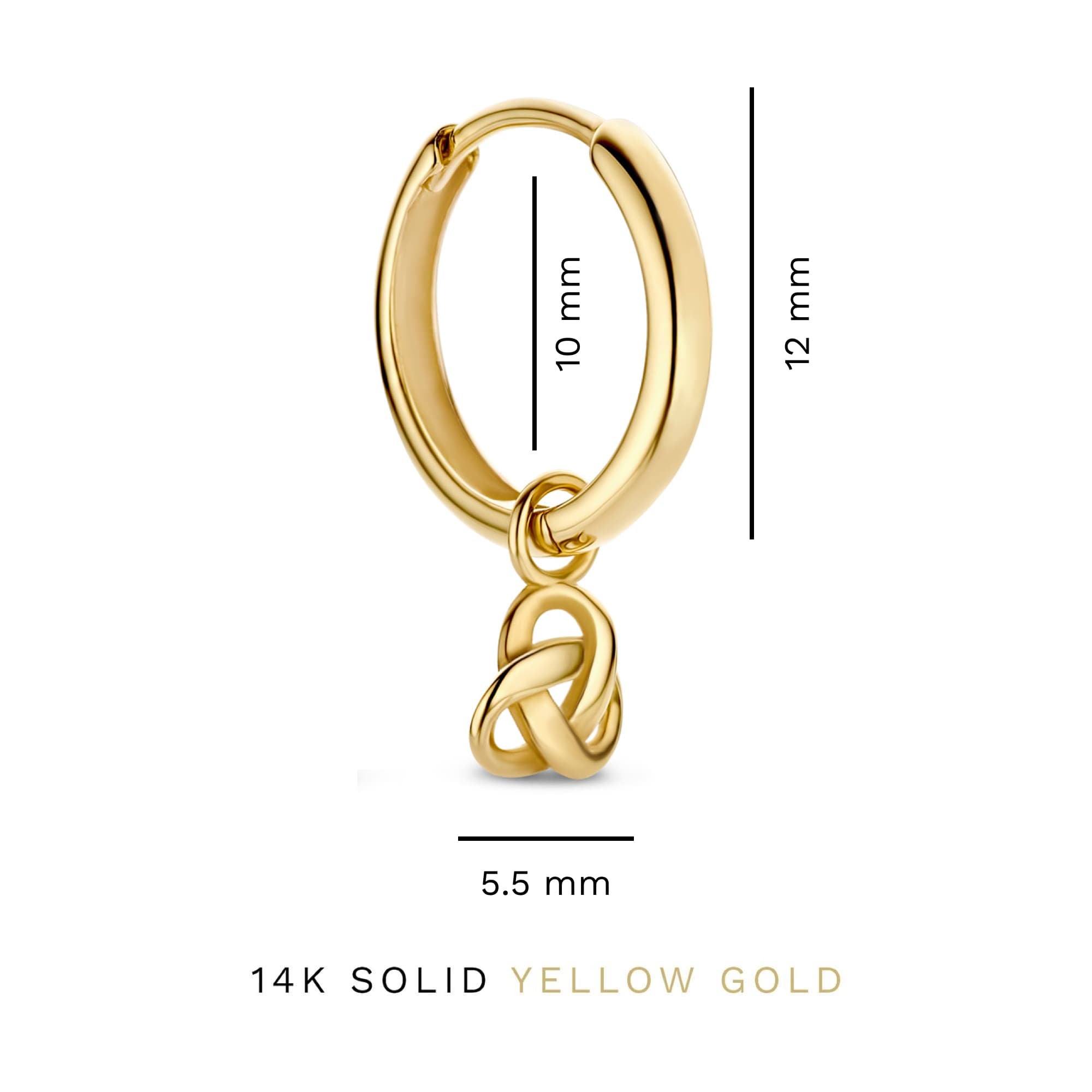 Isabel Bernard Rivoli Méline 14 Carat Golden Hoop Earrings IB360222