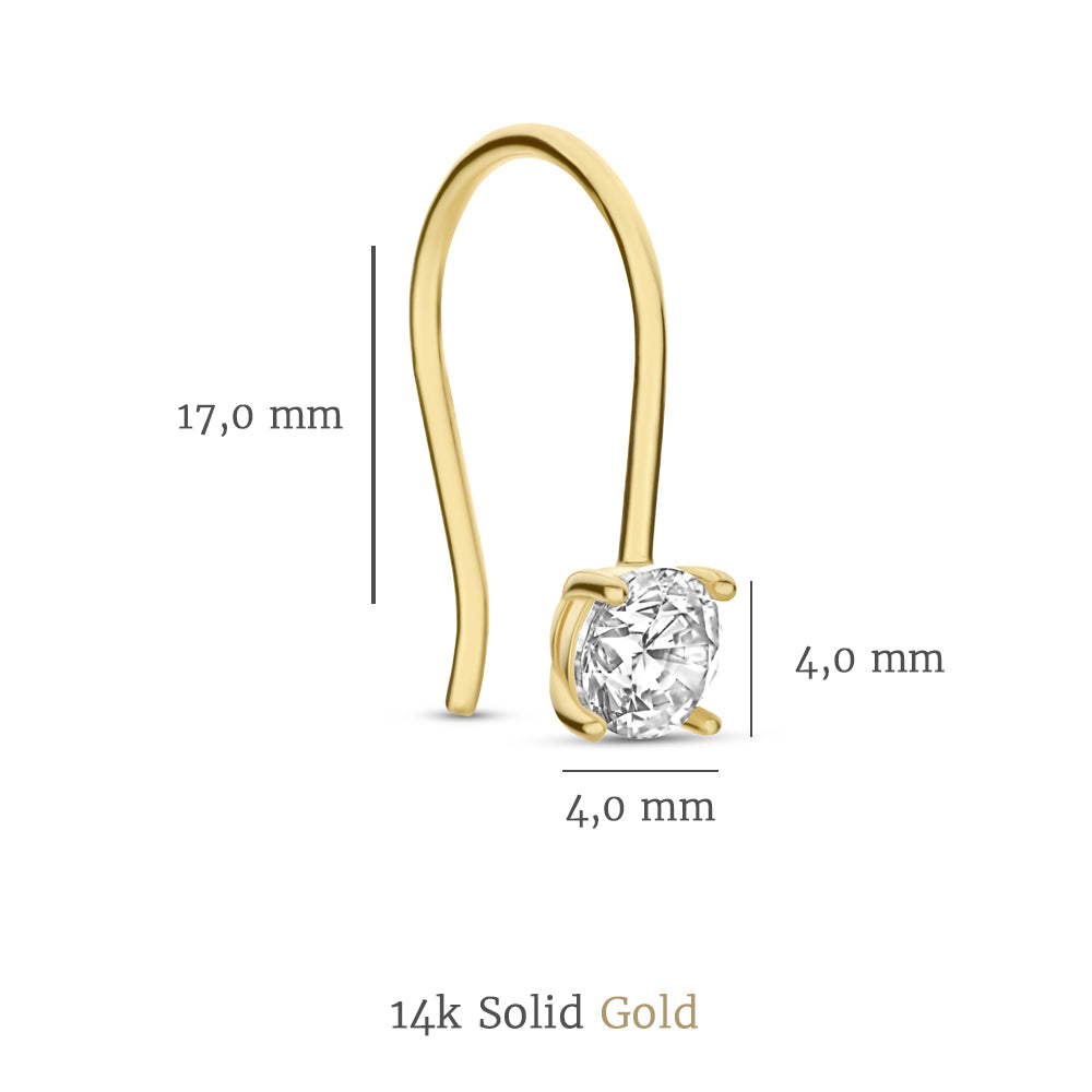 Isabel Bernard Rivoli Elise 14 Carat Golden Drop earrings IB360120
