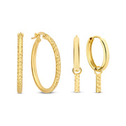 Isabel Bernard Cadeau d´Isabel 14 Carat Golden Earrings Set IB90133