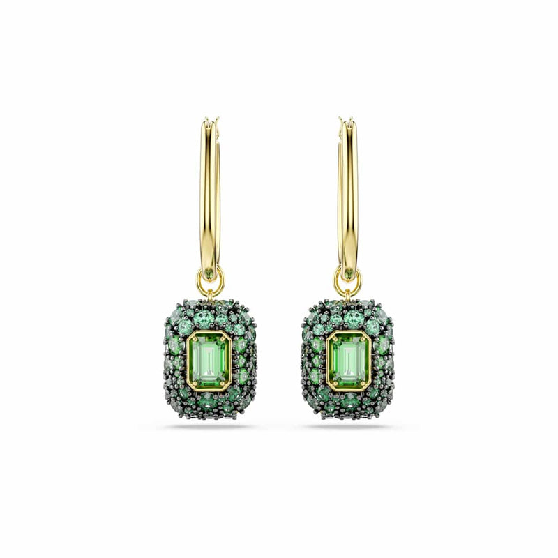 Swarovski Sublima Glam Gold-Tone Earrings with Green Crystal 5752890-zoom-