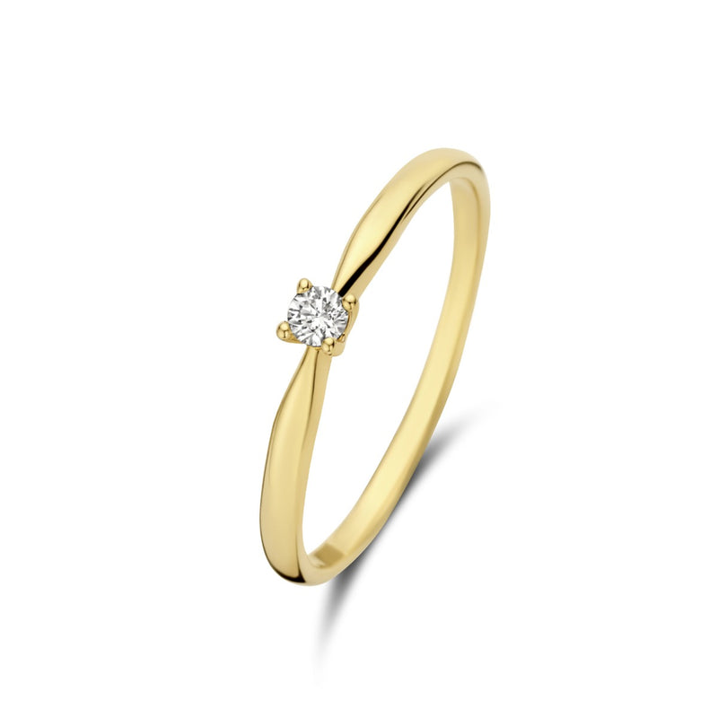Isabel Bernard De la Paix Céline 14 Carat Gold Ring | diamond 0.05 ct | IBD330001-48-zoom-