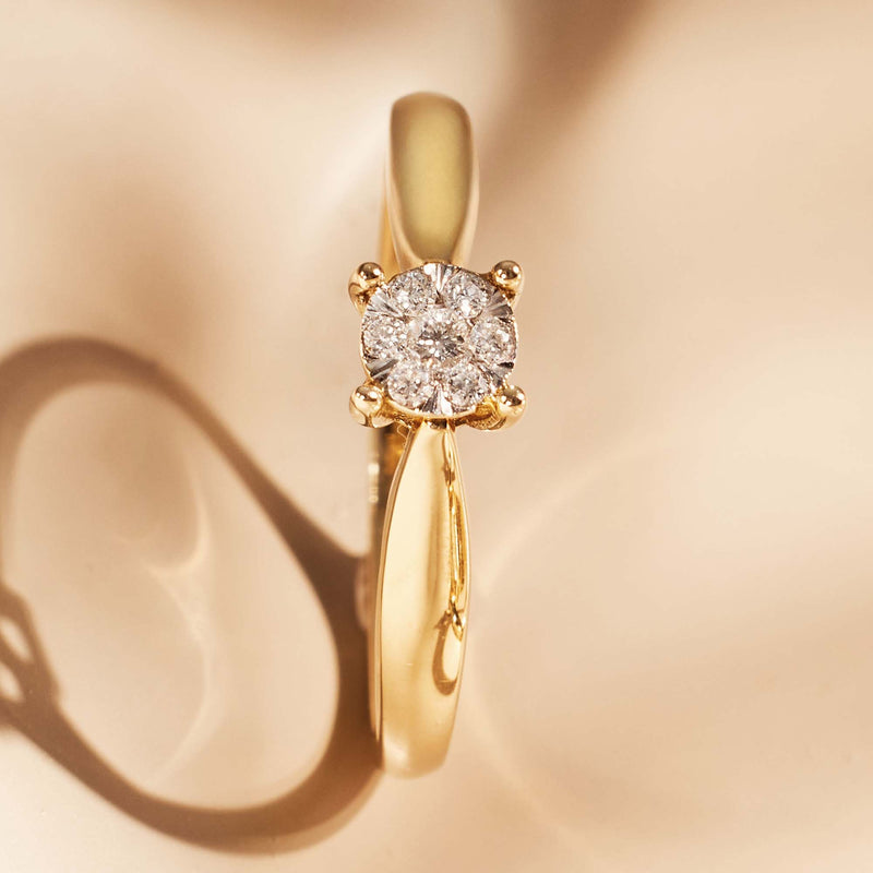 Isabel Bernard De la Paix Hanaé 14 Carat Gold Ring | diamond 0.08 ct | IBD330007-50-zoom-