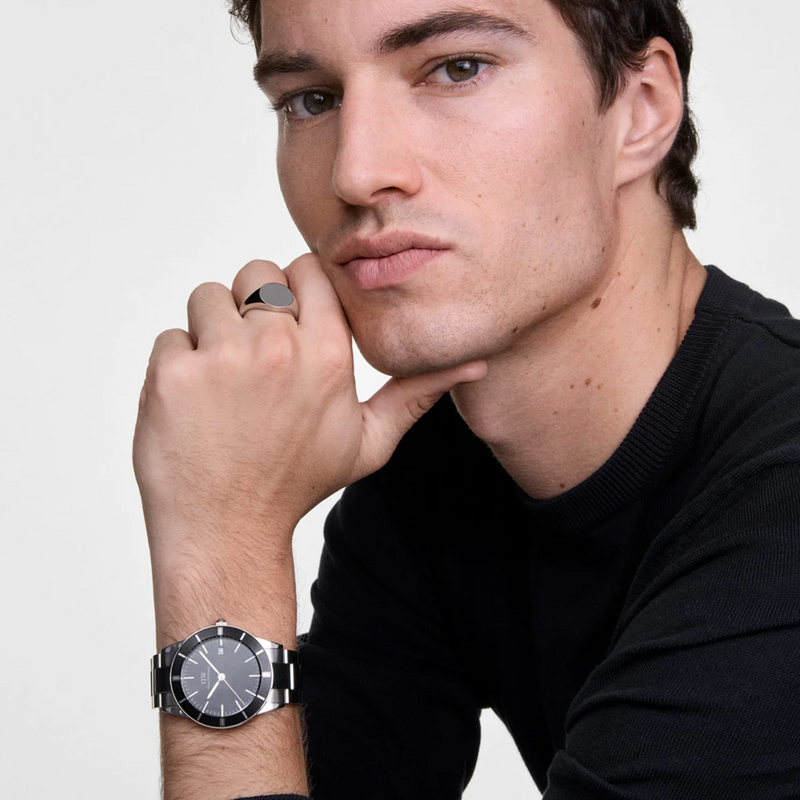 Daniel Wellington Iconic Paradigma Black Enamel Men's Watch DW00100822-zoom-