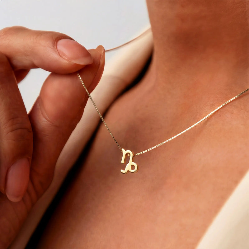 Isabel Bernard Étoiles d’Or Capricorn 14 Carat Gold Venetian Necklace With Horoscope IB340187-zoom-