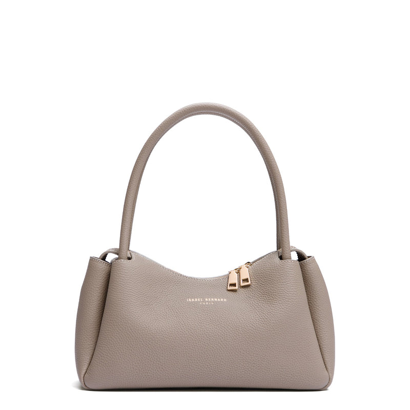 Isabel Bernard Honoré Eve Taupe Calfskin Leather handbag IB21133-078-zoom-