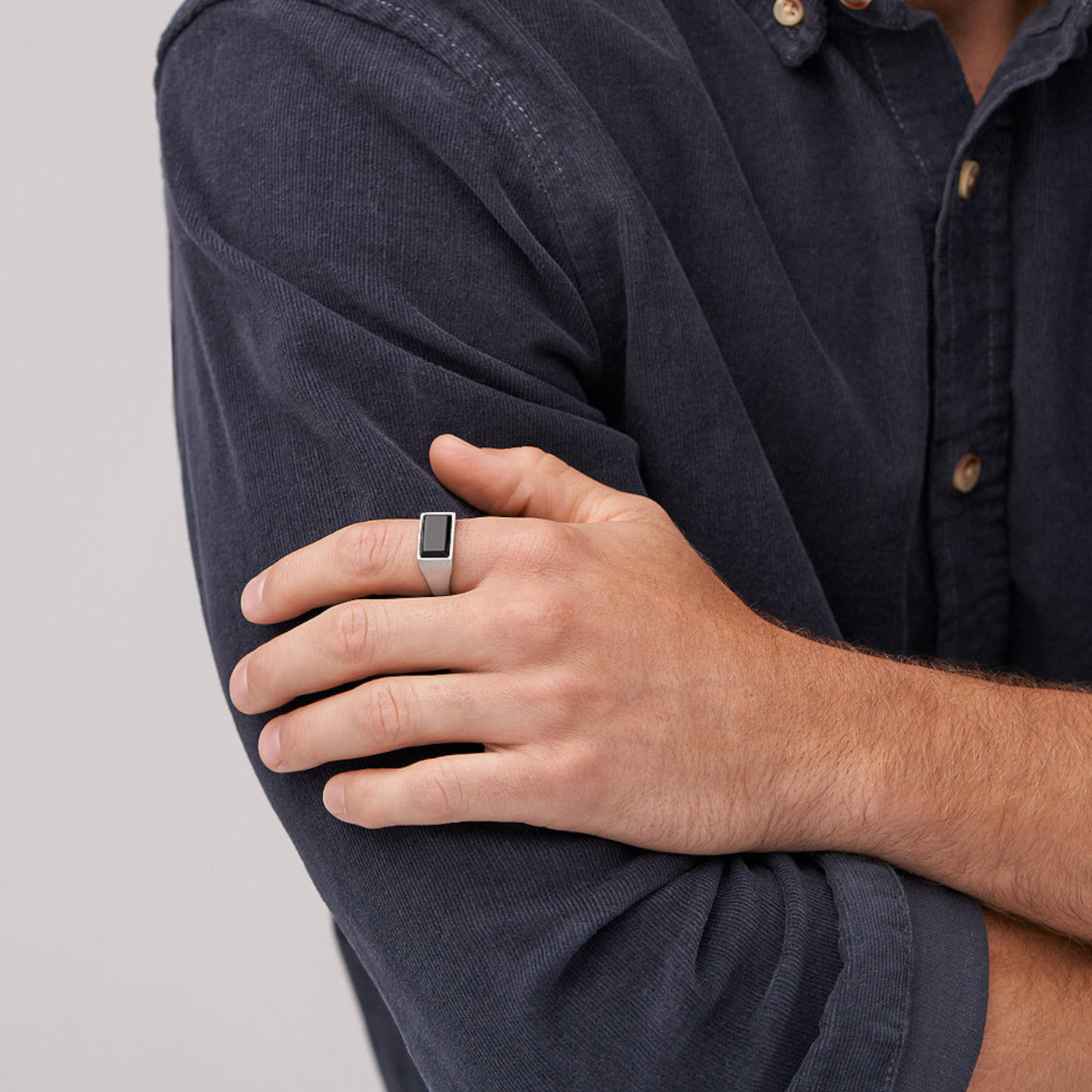 Fossil Silver-coloured Ring JF04603040-11