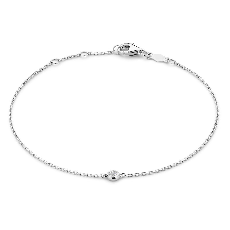 Isabel Bernard De la Paix Alfie 14 Carat Whitegold Bracelet | diamond 0.05 ct | IBD320004-zoom-