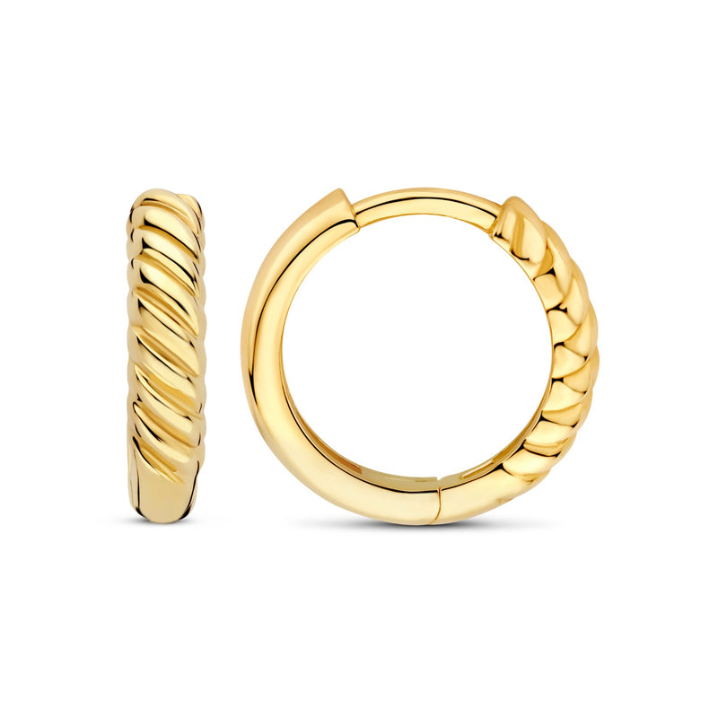 Beloro Jewels La Rinascente Milou 9 karat gold hoop earrings BO360106-zoom-