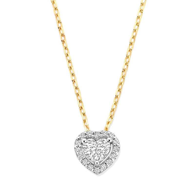 Isabel Bernard De la Paix Amore 14 karat gold necklace with diamond 0.14 carat IBD350024-zoom-