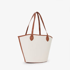 Valentino Bags Covent Beige & Brown Shopper VBS7QO02CANNATURALE/CUOIO