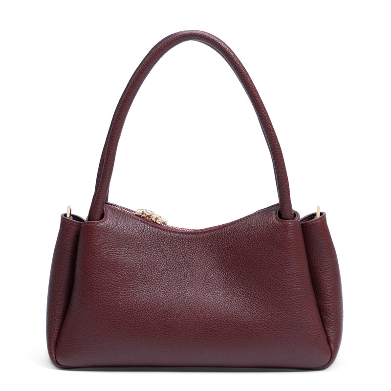 Isabel Bernard Honoré Eve Burgundy Calfskin Leather handbag IB21133-052-zoom-