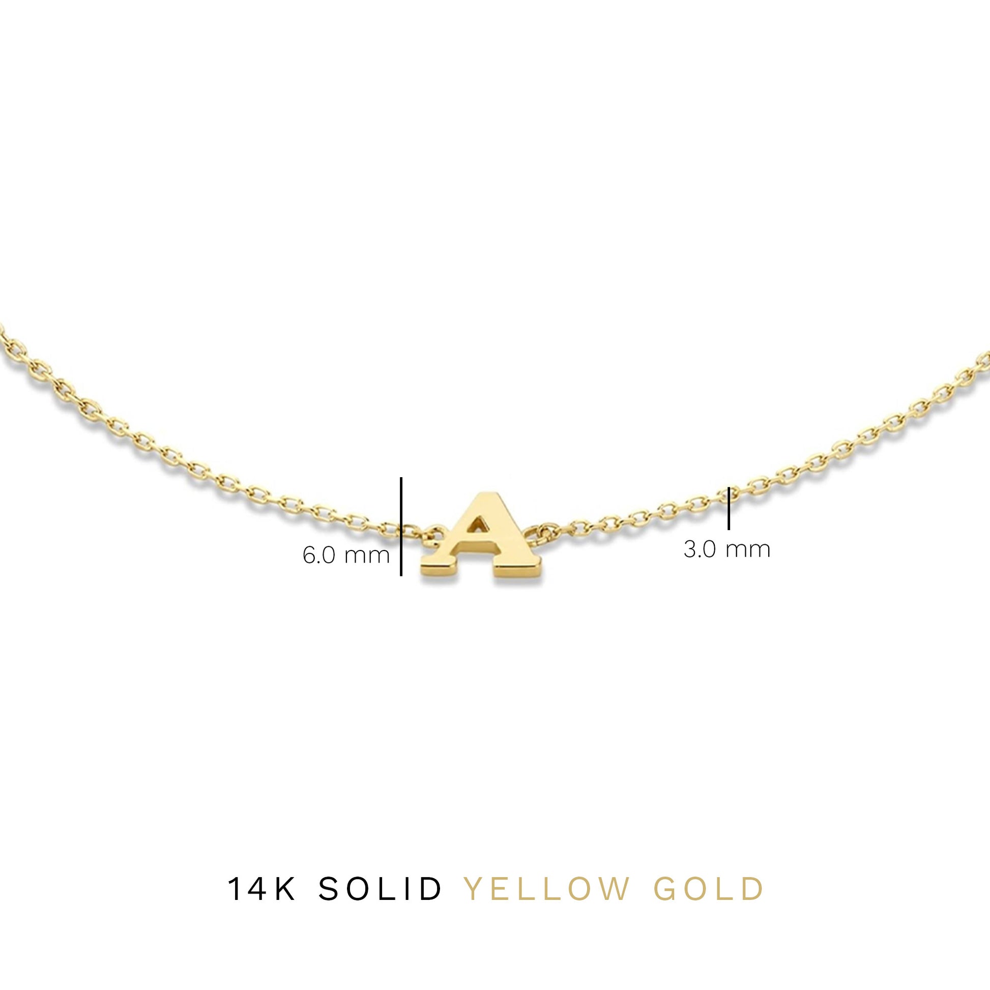 Isabel Bernard Le Marais Rachel 14 Carat Golden Initial Bracelet IB320101-A (Letter A)
