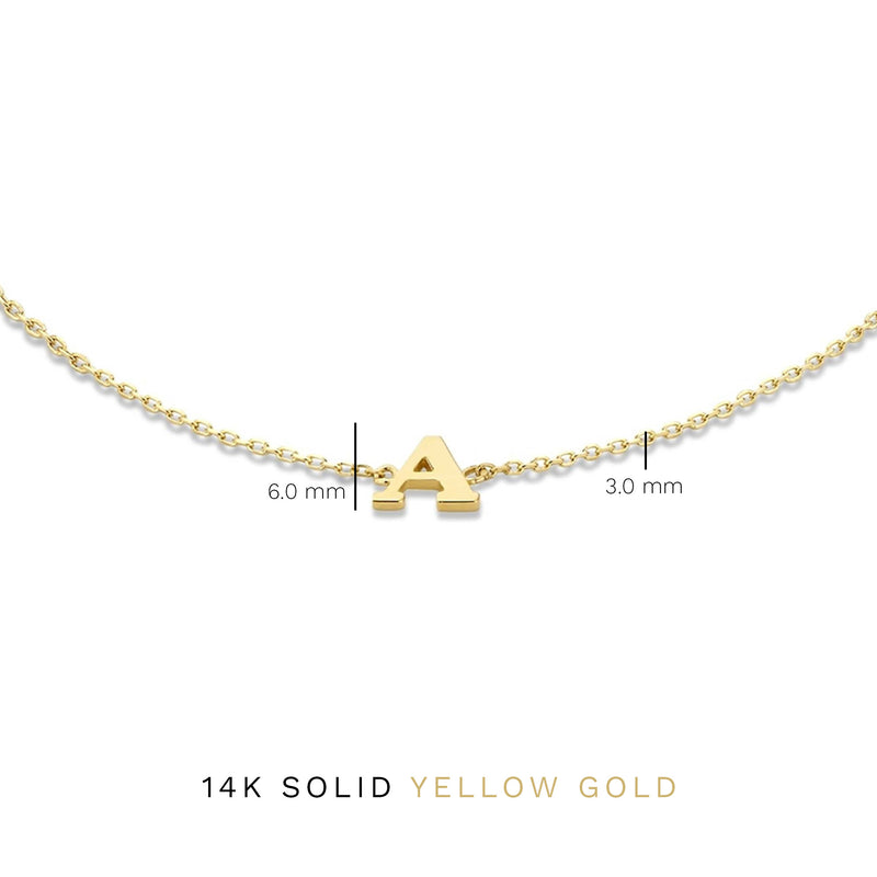 Isabel Bernard Le Marais Rachel 14 Carat Golden Initial Bracelet IB320101-A (Letter A)-zoom-