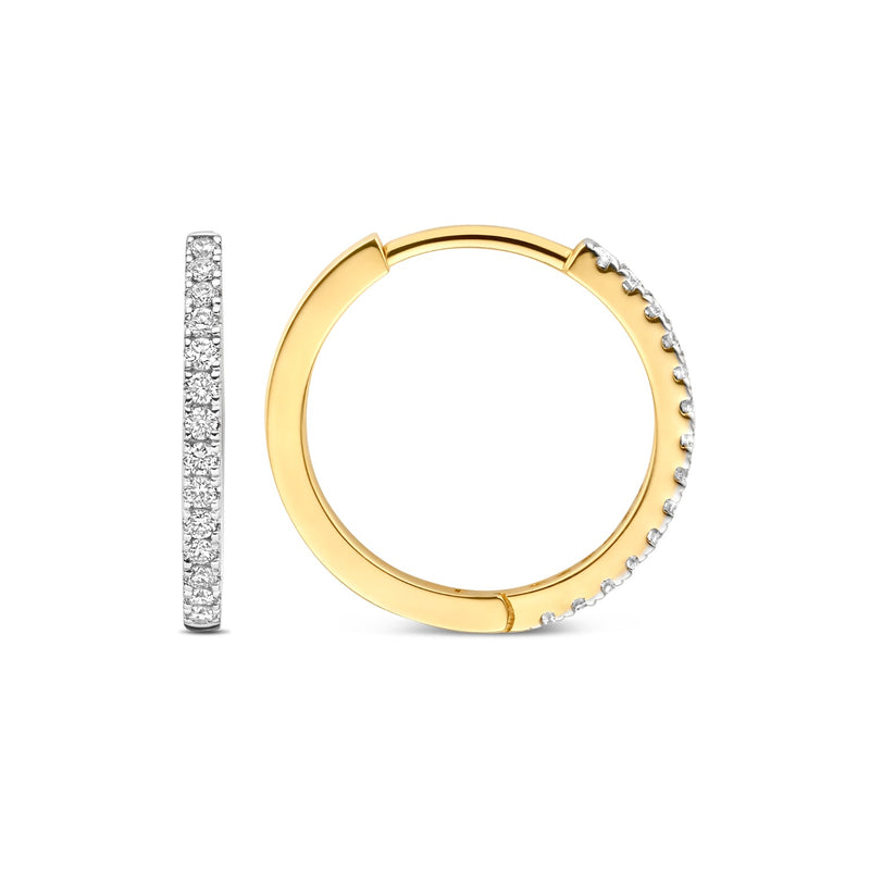 Isabel Bernard De la Paix Madeline 14 karat gold hoop earrings with diamond 0.15 carat IBD360034-zoom-