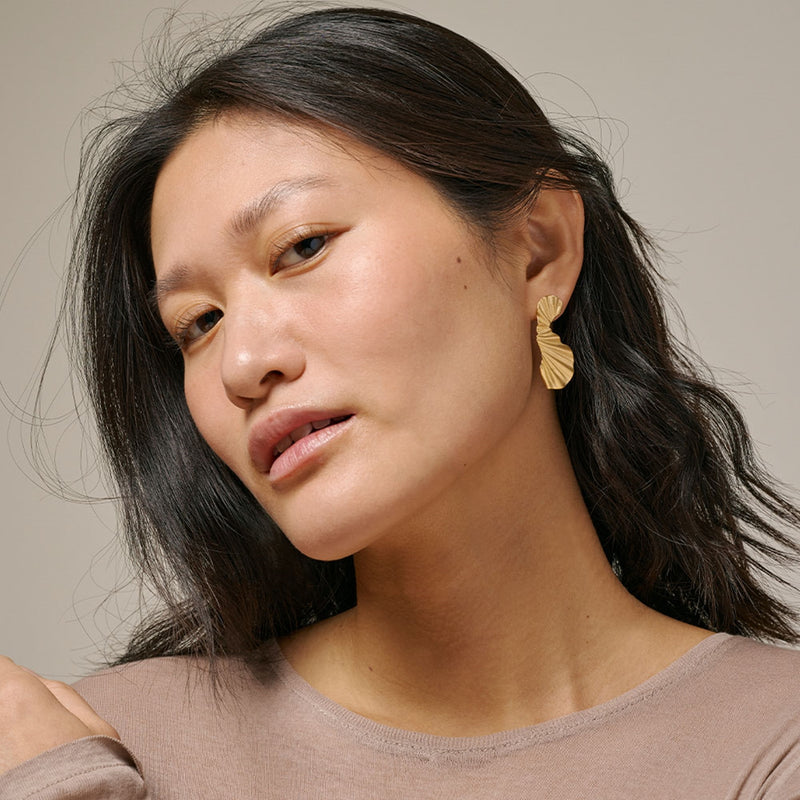 ENAMEL Copenhagen 18 karat gold plated Earrings E155GM-zoom-