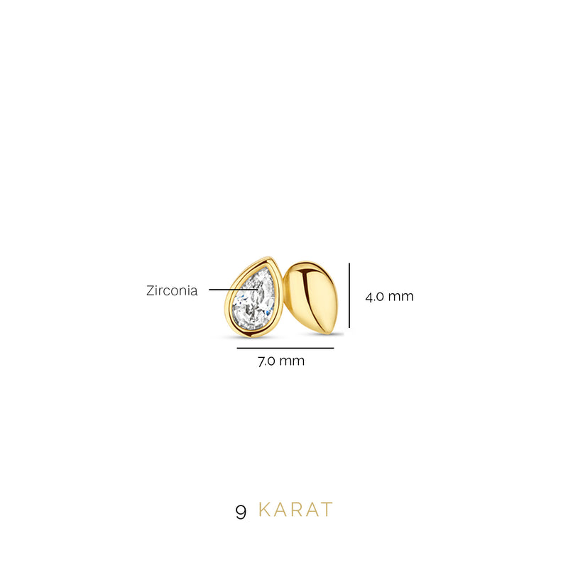 Beloro Jewels Monte Napoleone Natalia 9 carat gold Ear Studs BO360019-zoom-