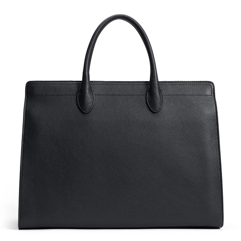 Isabel Bernard Honoré Nadine Black Leather Handbag made of Calfskin IB25032-zoom-