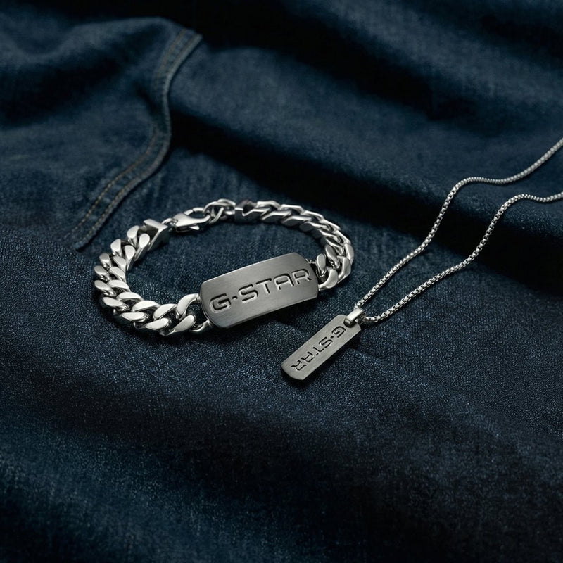 G-STAR Incisio Silver-Tone Necklace GSJ.106.01-zoom-