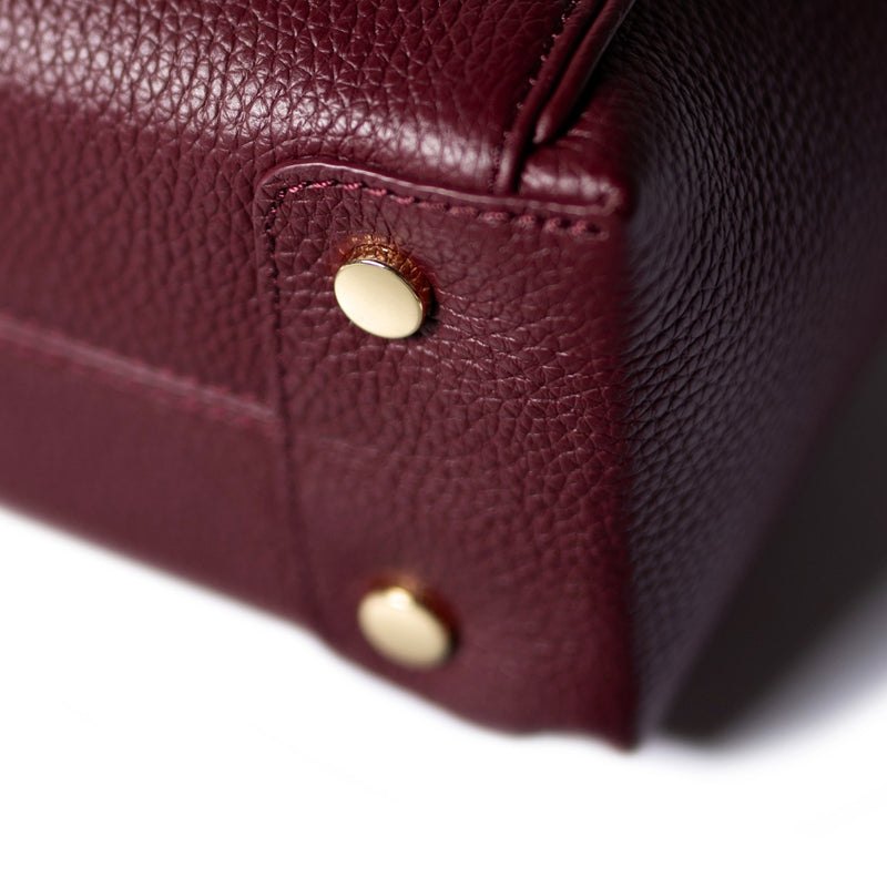 Isabel Bernard Honoré Cloe Mini Bordeaux Calfskin Leather Handbag IB21124-052-zoom-