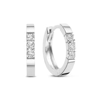 Isabel Bernard De la Paix Madeline 14 Carat Whitegold Hoop Earrings | diamond 0.15 ct | IBD360017