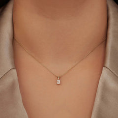 Isabel Bernard De la Paix Maxime 14 Carat Golden Necklace | diamond 0.11 ct | IBD350017