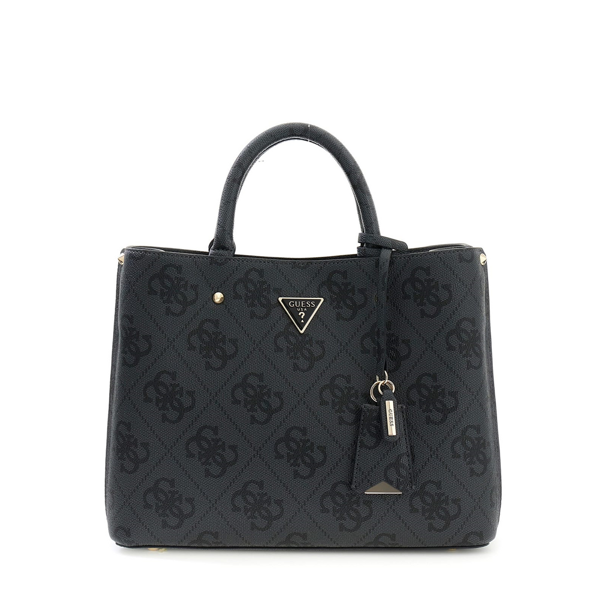 Guess Meridian II Coal Logo Girlfriend Satchel HWOS69-74060-CLO
