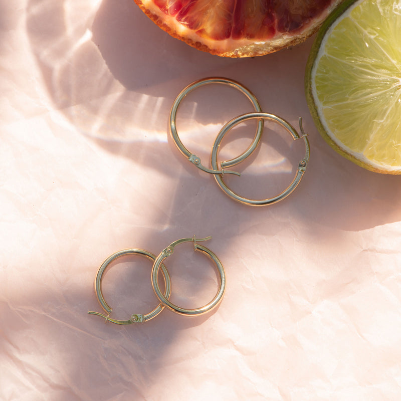 Beloro Jewels La Rinascente Chiara 9 carat gold Hoop Earrings BO360016-zoom-