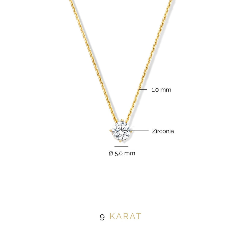 Beloro Jewels Regalo d'Amore 9 karat gold necklace and bracelet gift set with zirconia stones BO90048-zoom-