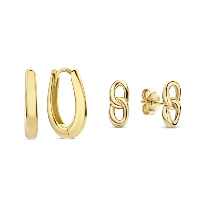 Isabel Bernard Cadeau d'Isabel 14 karat gold earring set with chains IB90183-zoom-
