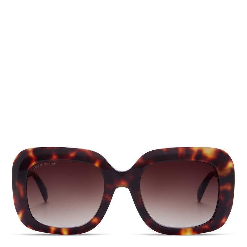 Isabel Bernard La Villette Rive Bruin Tortoise Vierkante Zonnebril IB400003-14-14-zoom-