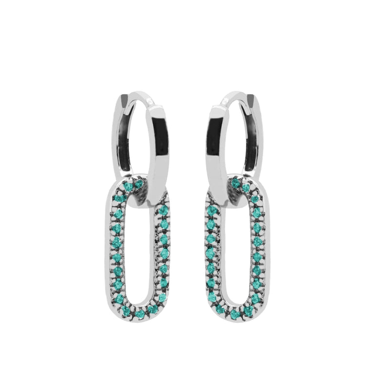 Karma Hoops Silver Hoop Earrings H187S-T-zoom-