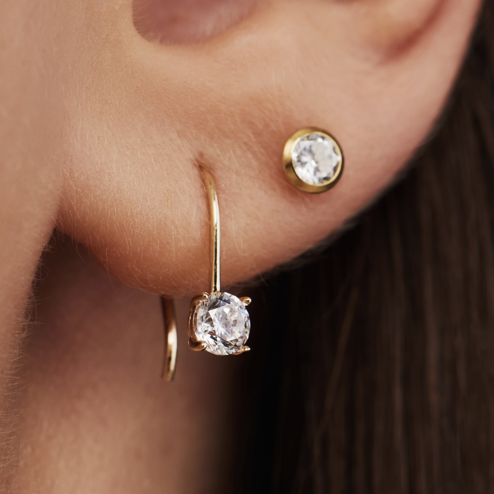 Isabel Bernard Rivoli Elise 14 Carat Golden Drop earrings IB360120