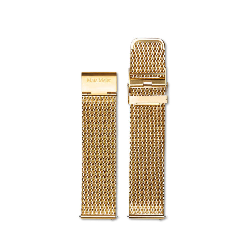 Mats Meier Strap 22mm Mesh Gold-coloured MM40005-zoom-