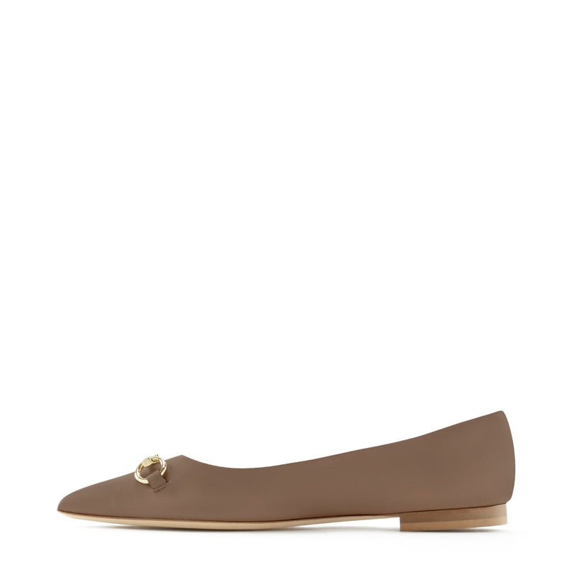 Isabel Bernard Vendôme Elita taupe leren ballerina's van kalfsleer IB51002-03-41-zoom-