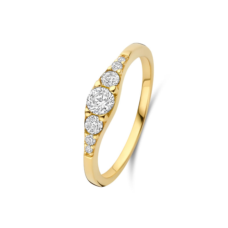 Isabel Bernard Rivoli Esme 14 Karat Gold Stacking Ring With Zirconia Stones IB330110-52-zoom-
