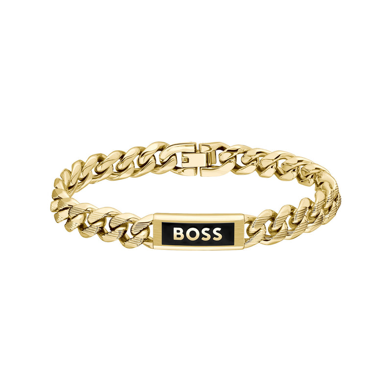 Hugo Boss Kassy Emblem Gold Coloured Bracelet HBJ1580680M-zoom-