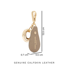 Isabel Bernard Honoré Filou Taupe Calfskin Airtag Key Pendant IB66000-078