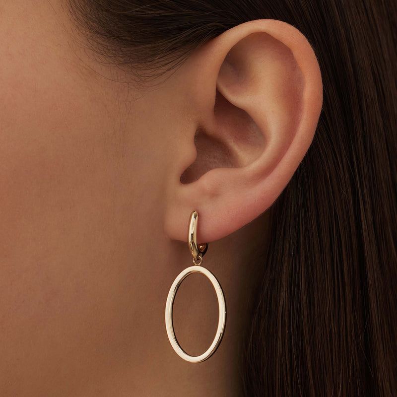 Isabel Bernard Aidee Annette 14 Carat Golden Schakel Drop earrings IB360236-zoom-