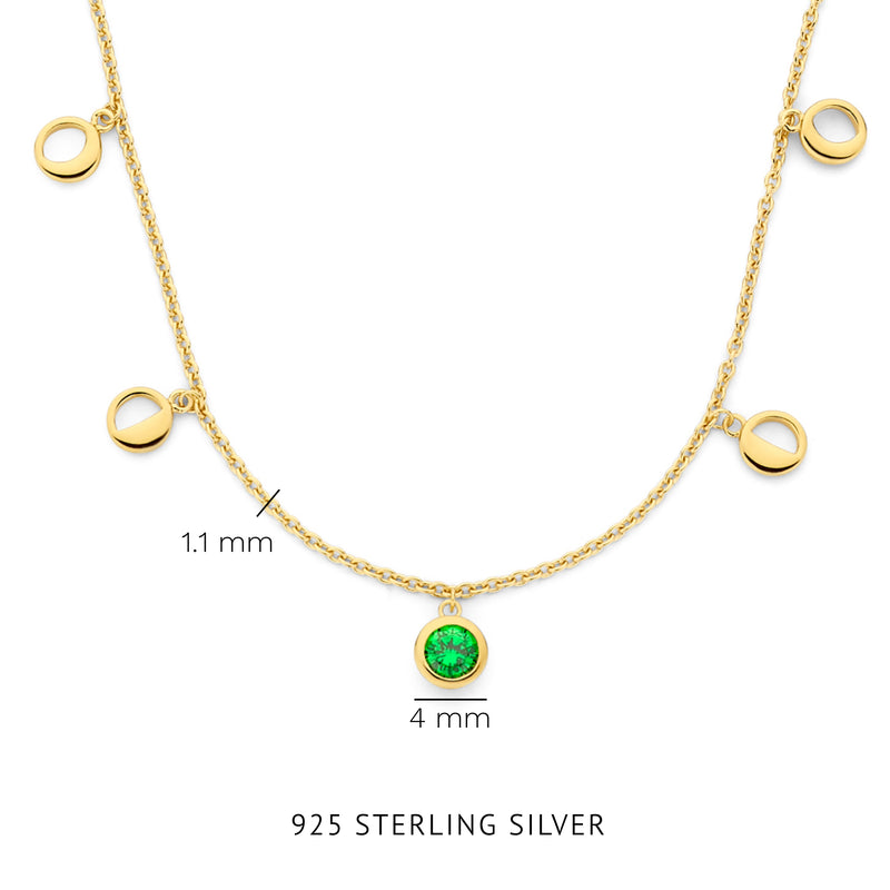 Violet Hamden Luna 925 Sterling Silver Gold Plated Necklace VH340042-zoom-