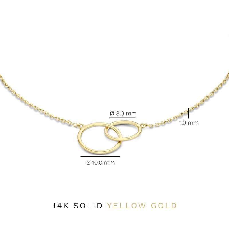 Isabel Bernard Cadeau d'Isabel 14 Carat Golden Necklace and Bracelet Giftset IB90130-zoom-