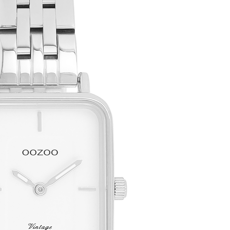 OOZOO Vintage Silver and White Women's Watch C20416-zoom-